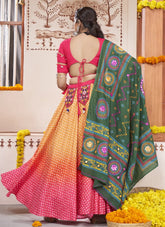 Yellow Thread embroidered Navratri Chaniya choli for women latest design