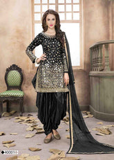 Black Silk Patiyala Suit