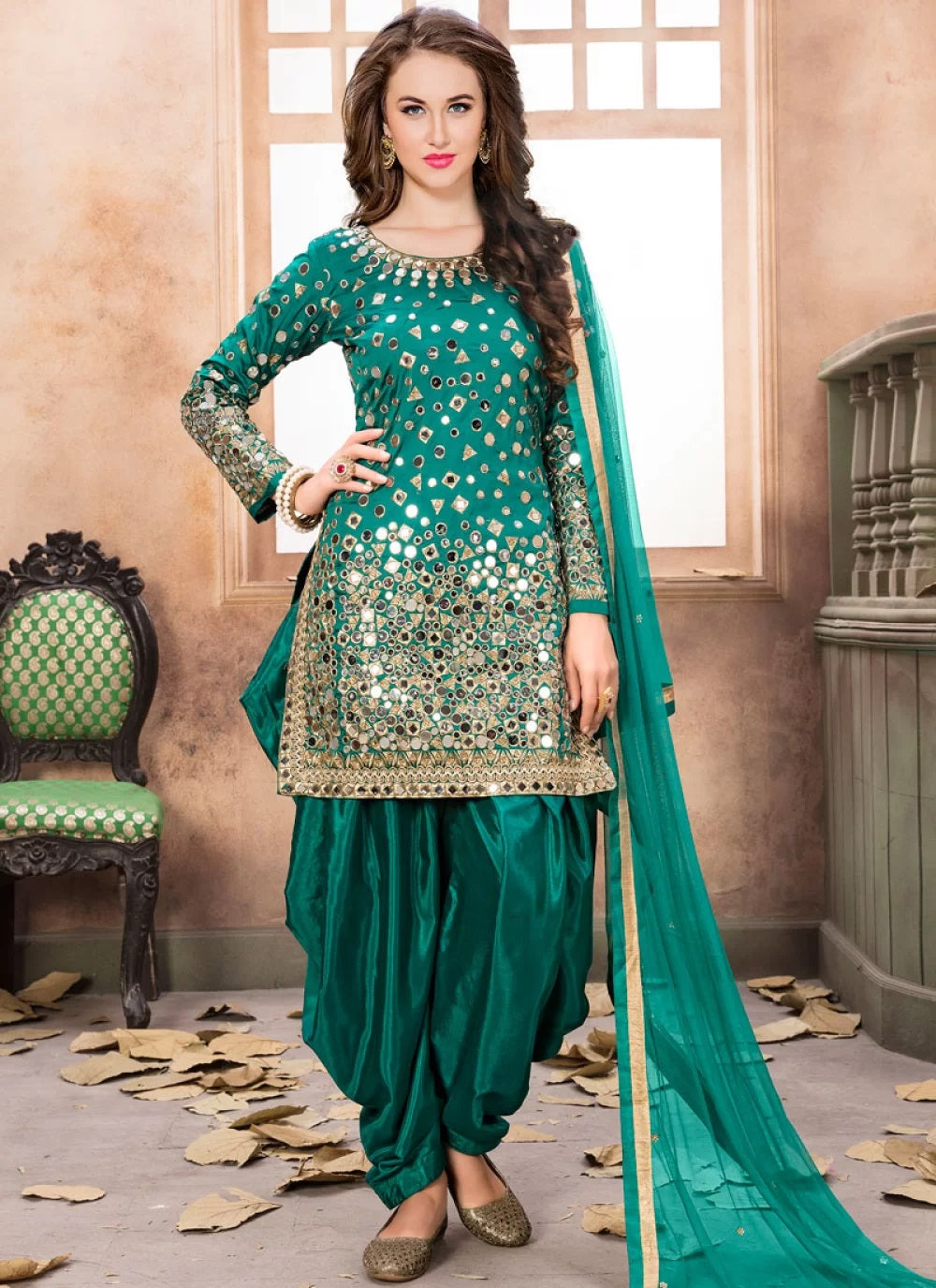 Mirror Work Patiala Suit