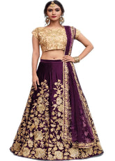 Dori Work Velvet Silk Lehenga