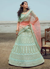 Awesome Organza Embroidered Indian Wedding Lehenga Choli