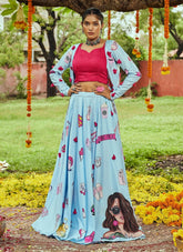 Party Wear Lehenga With Jacket