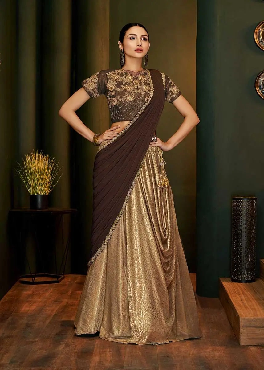 Thread Embroidery Saree
