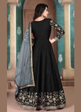 Black Adda Silk Heavy Embroidered Anarkalia