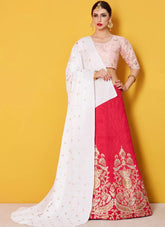 Beautiful Blush Peach Color Zari work Art Silk Lehenga