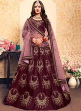 Brown Colour Lehenga