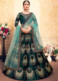 dark green lehenga designs