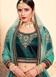 dark green lehenga designs