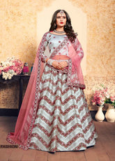 silver lehenga