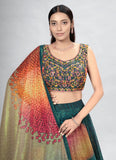 Digital printed Art Silk Party Wear Lehenga