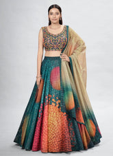 Digital printed Art Silk Party Wear Lehenga