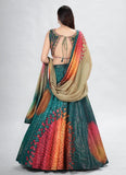 Digital printed Art Silk Party Wear Lehenga