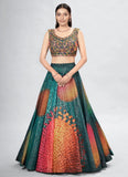 Digital printed Art Silk Party Wear Lehenga