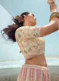 Exclusive Net Embroidered Embroidered Wedding Lehenga In White