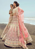 Exclusive Net Embroidered Embroidered Wedding Lehenga In White