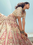 Exclusive Net Embroidered Embroidered Wedding Lehenga In White