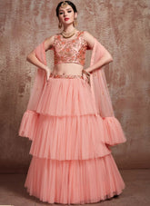Peach Color Lehenga