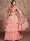 Peach Color Lehenga