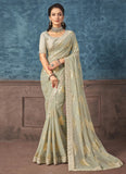Foil Printed Partywear Indian designer Saree