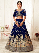 Bride In Blue Lehenga