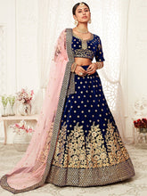 Bride In Blue Lehenga