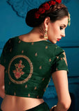 Green And Red Bridal Lehenga