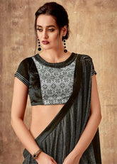 Grey Fancy Jacquard Latest Lehenga