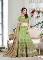 Raw Silk Wedding Wear Lehenga