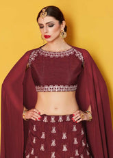 Designer Embroidered Art Silk Lehenga Choli