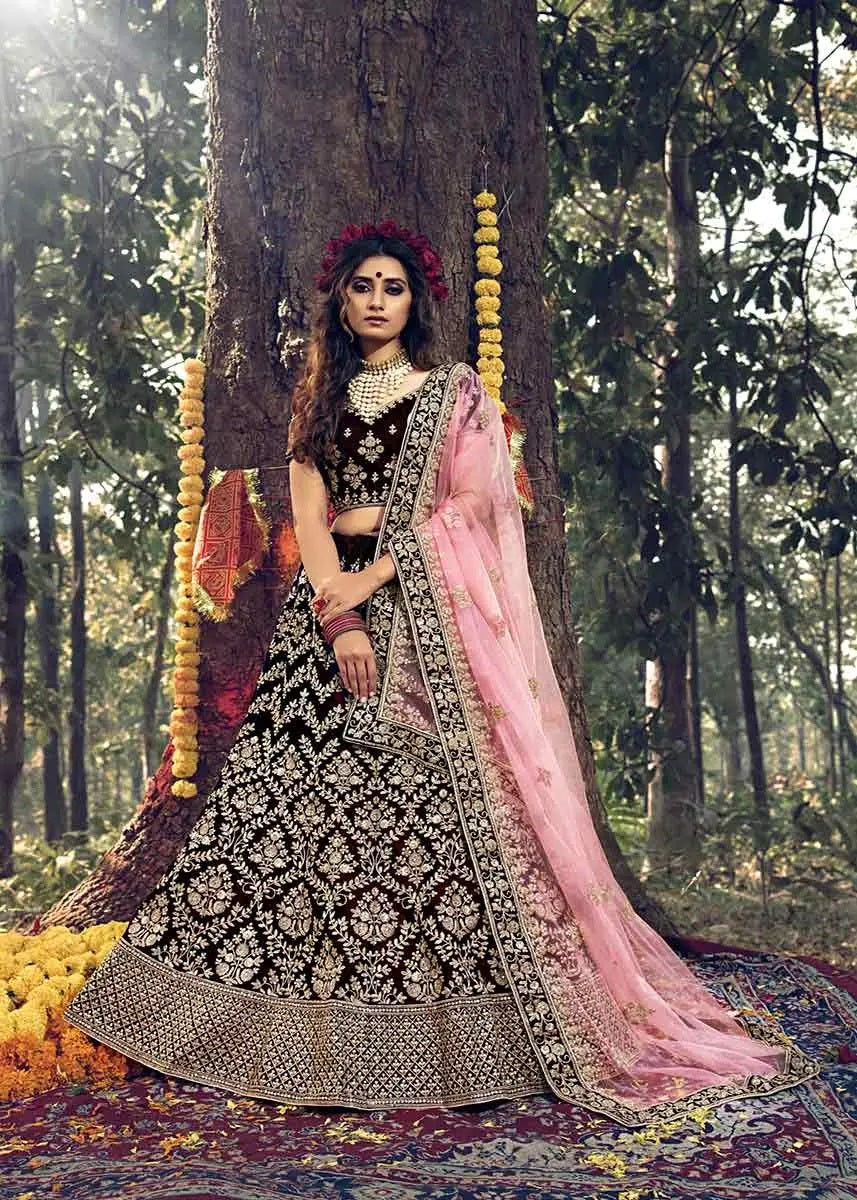 Velvet Lehenga