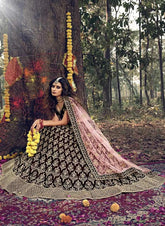 Maroon Stone Work Designer Lehenga
