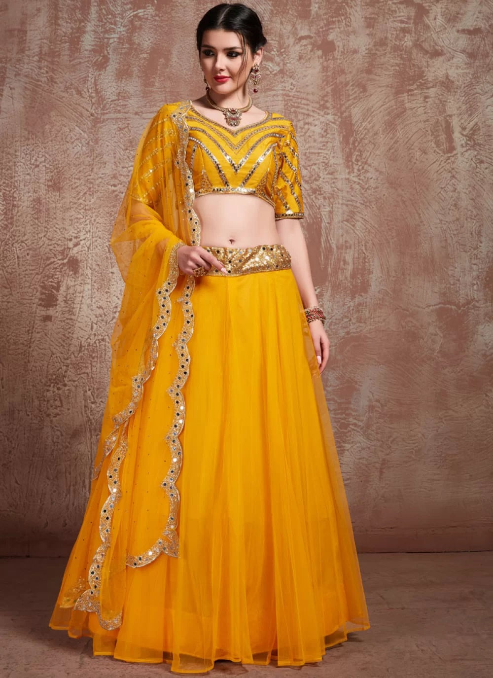 Net Lehenga