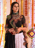 black and white navratri lehenga choli