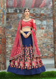 Embroidered Mulberry Silk Lehenga