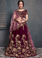 Velvet Lehenga For Bridal