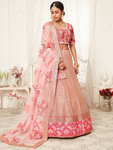 Golden Pink Bridal Lehenga