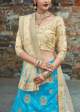 Sky Blue Color Floral Embroidered Art Silk Lehenga Choli