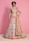 Floral Design Art Silk Wedding Wear Lehenga