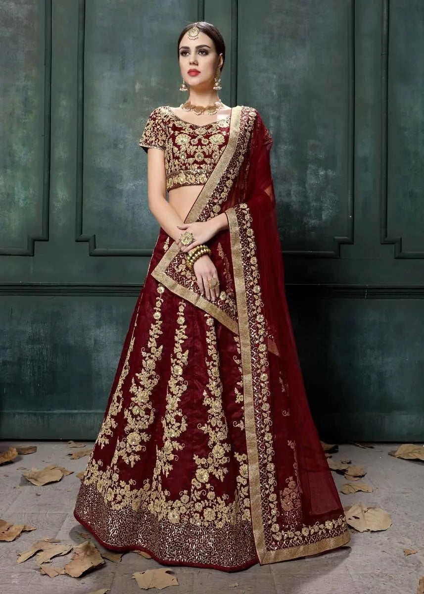 Maroon Lehenga