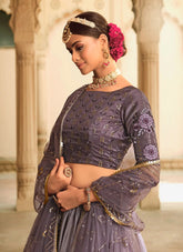 Superb Silk Embroidered Lehenga For Engagement