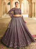 Superb Silk Embroidered Lehenga For Engagement