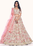 White Elegant Dori and Sequins Work Soft Net Lehenga