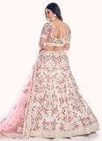 White Elegant Dori and Sequins Work Soft Net Lehenga