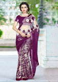 Embroidered Net Saree