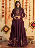 navratri chaniya choli in wine color