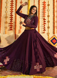 navratri chaniya choli in wine color