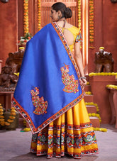Yellow Art Silk Adorable Gamthi Work Navratri Lehenga Choli