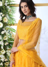 Designer Net Lehengas