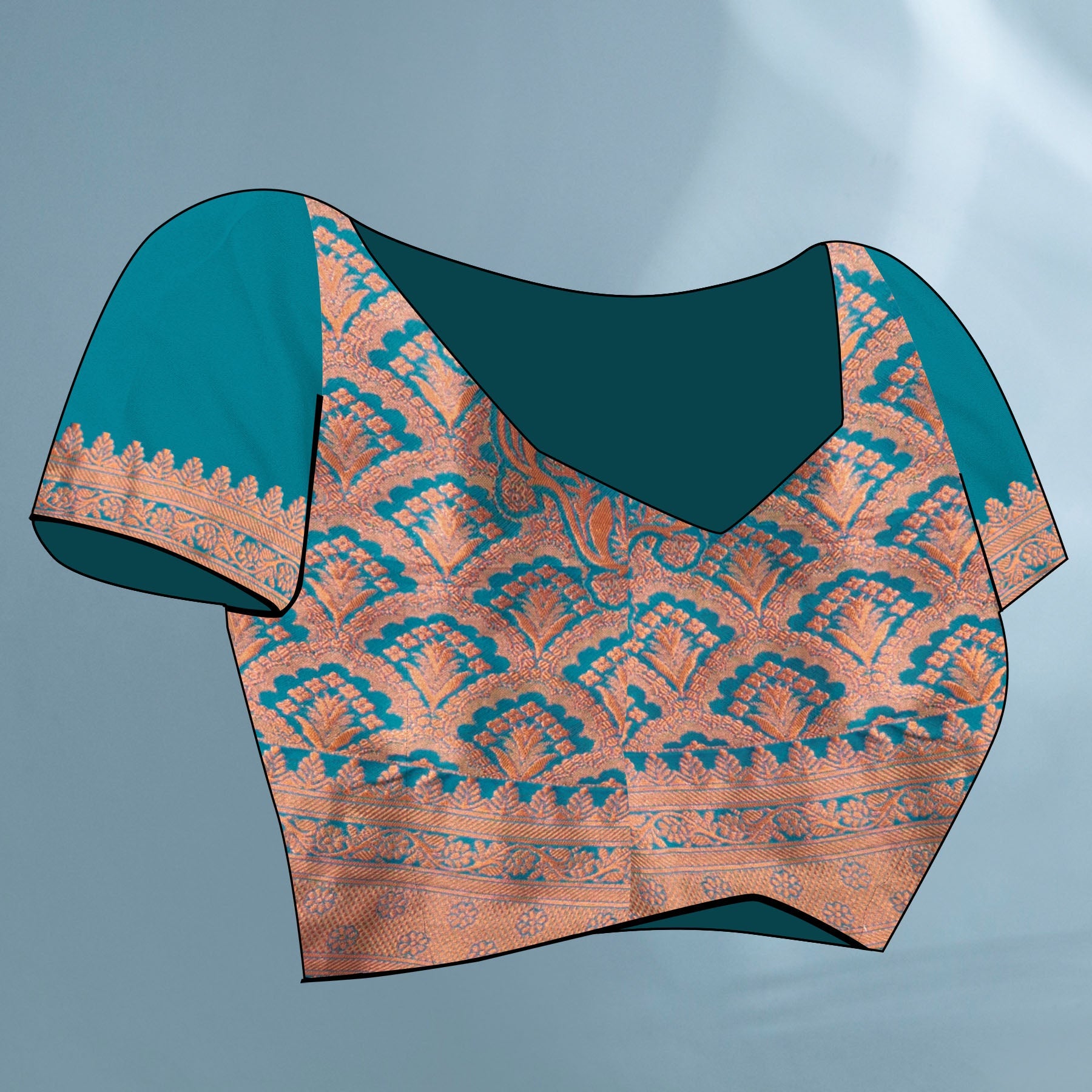 Purple Polka Paithani Silk Contrast Zari Woven Saree with Unstitched Blouse