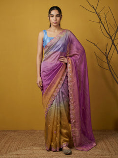 fendy satin designer saree with intricate gotapatti embroidery work